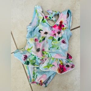 Snapper Rock Floral Kids One Piece Swimsuit